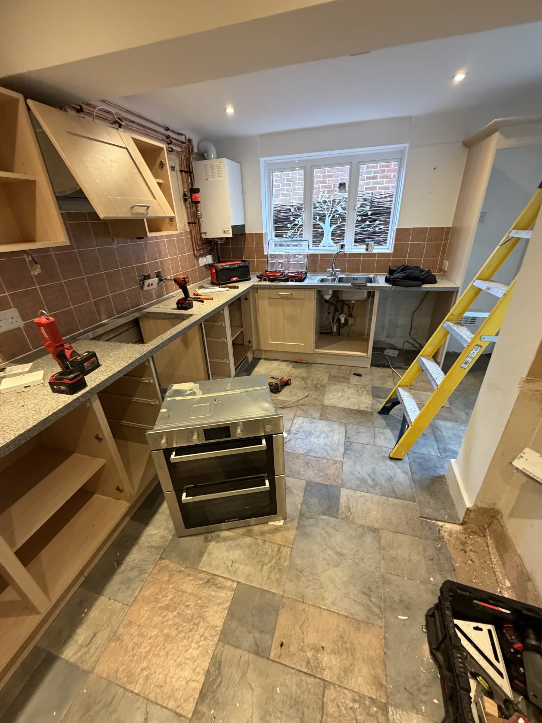 Kitchen renovation progress photo 2